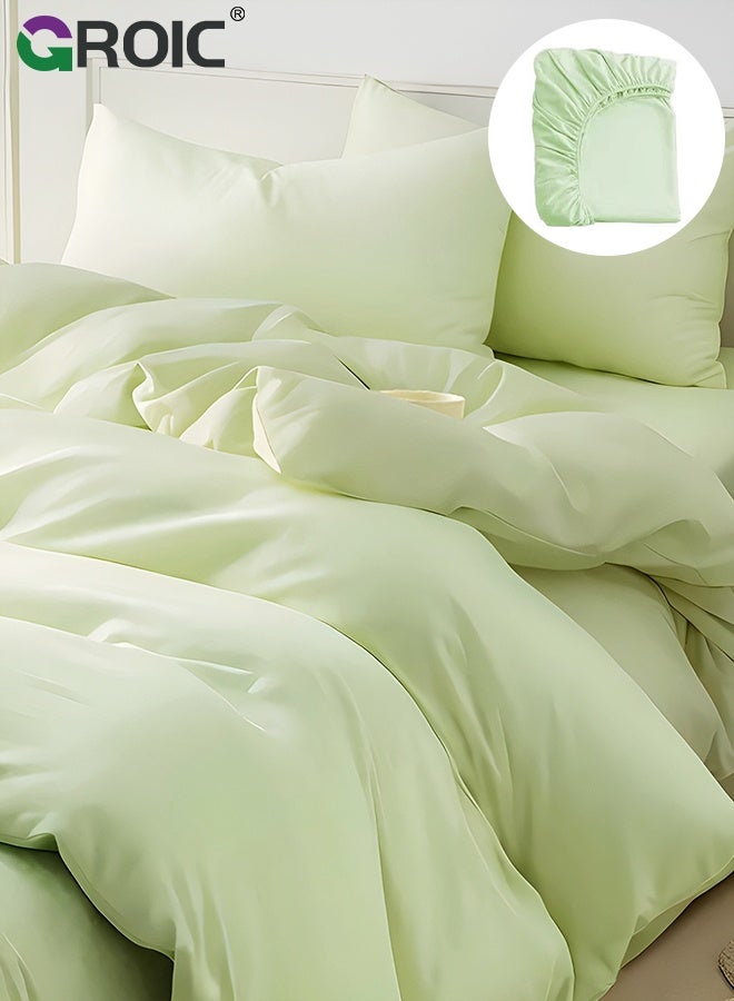 GROIC 4-Piece Disposable Sheet Set, Travel-Safe Disposable Cover Sheets for Travel, Disposable Bed Sheet, Disposable Duvet Cover, Disposable Pillowcases, Perfect for Hotels, Bedding Set for 1.8m Beds - Image 1